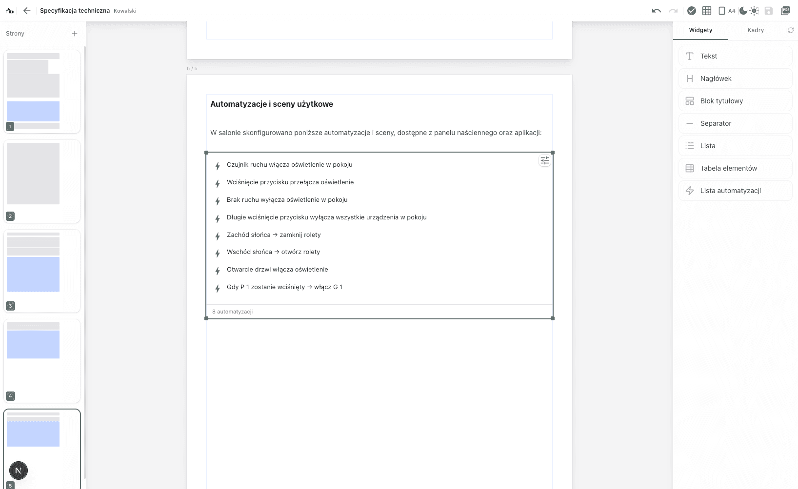 Automations from the Planner
